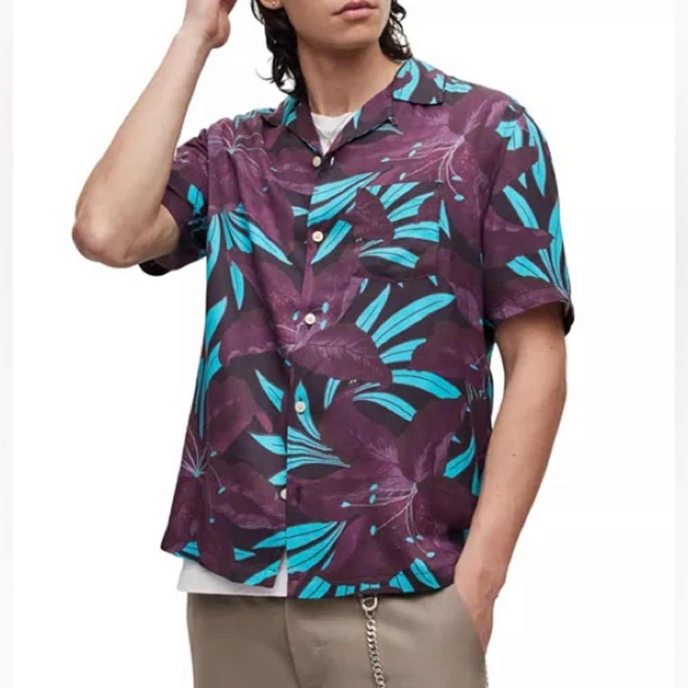 AllSaints shirt is the Dustlands Floral Print Relaxed Fit Camp Shirt
